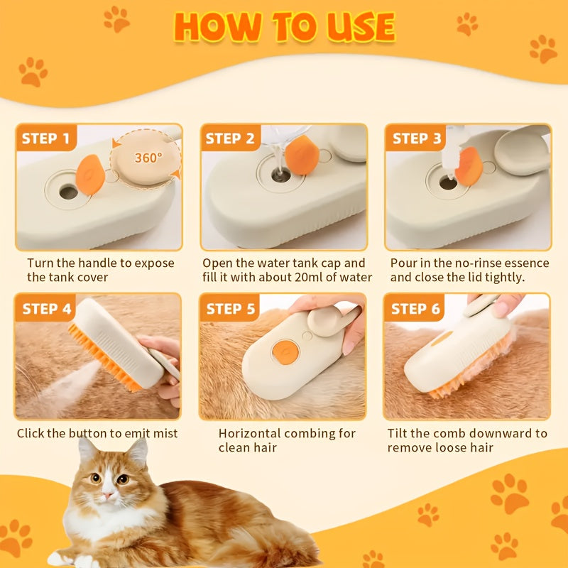 3-in-1 USB Pet Grooming Brush