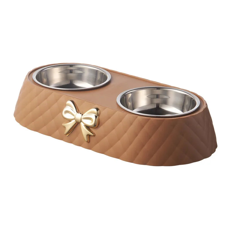 Bow-Tie Double Pet Bowl