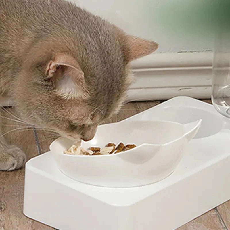 Dual-Purpose Pet Bowl - Tilted Design for Cervical Protection
