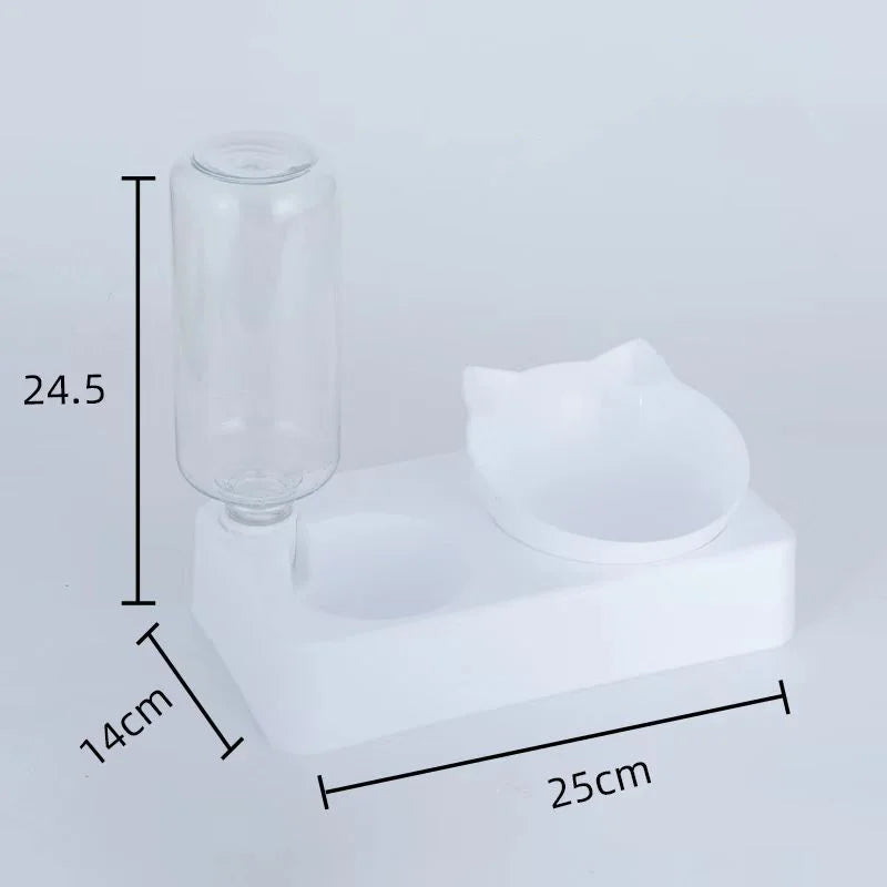 Dual-Purpose Pet Bowl - Tilted Design for Cervical Protection