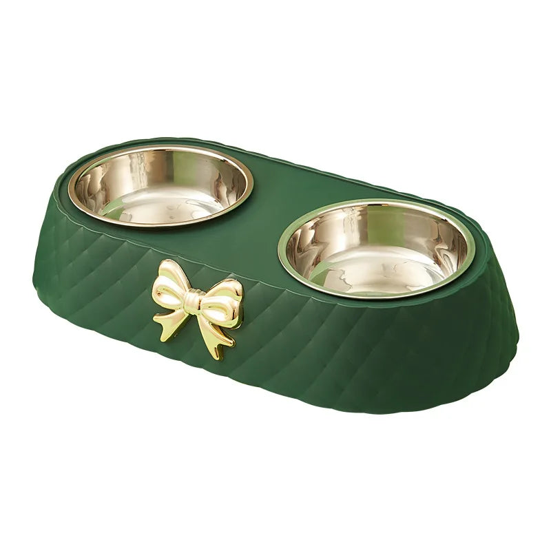 Bow-Tie Double Pet Bowl