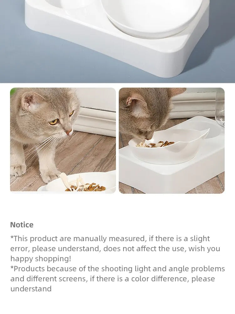 Dual-Purpose Pet Bowl - Tilted Design for Cervical Protection