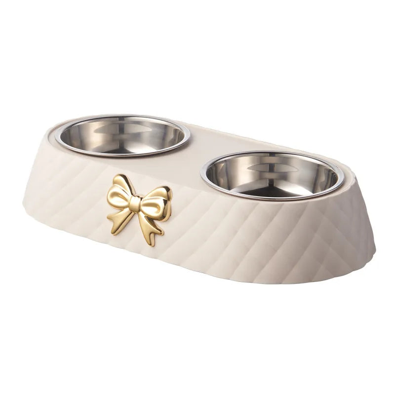 Bow-Tie Double Pet Bowl