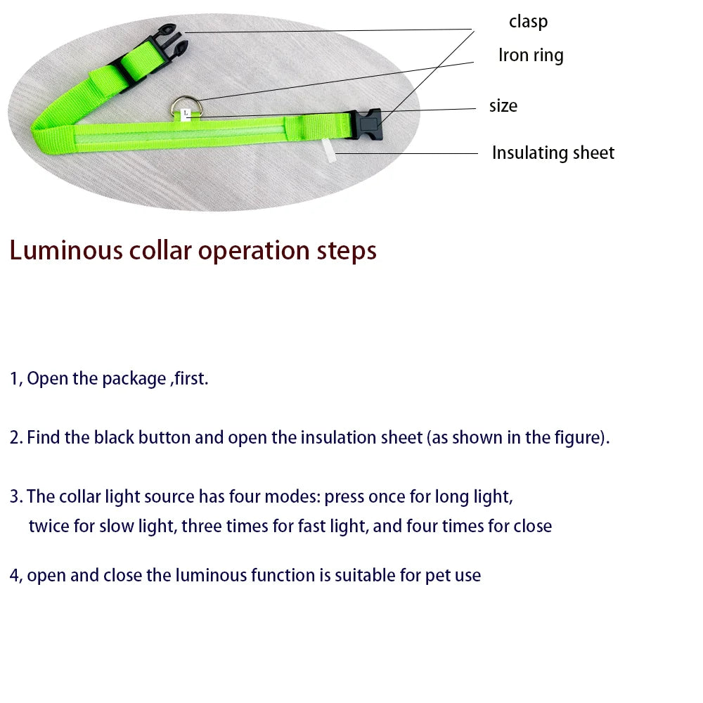 LED Safety Dog Collar